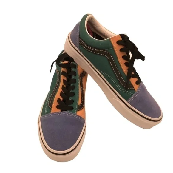 Vans Old Skool Mismatched Low Top Sneakers Women’s 7 Men’s 5.5 Skateboard Kicks - Picture 8 of 9